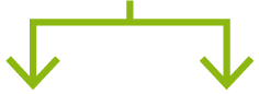 2 gröna pilar som utgår från samma punkt
